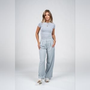 P'tula Ice Blue Tailored Pant size Small 31" inseam NWOT